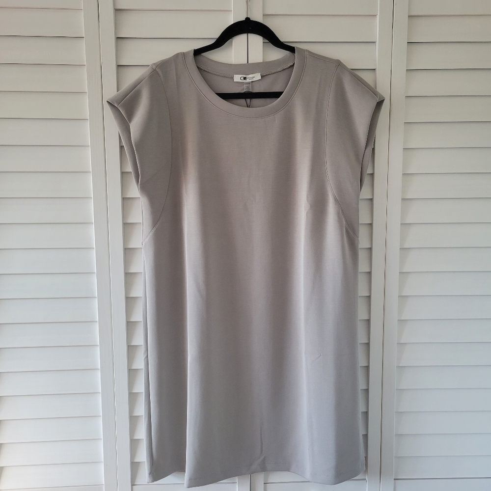Cable & Gauge Silver Taupe Sport T-shirt Dress Size XL NWT